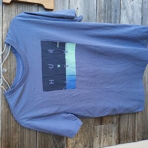 Hurley blue short sleeved shirt size small